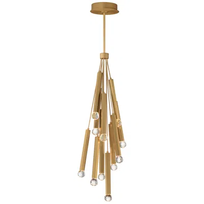 Et2 Allumettes 8 1/2" Wide Gold 12-light Led Pendant