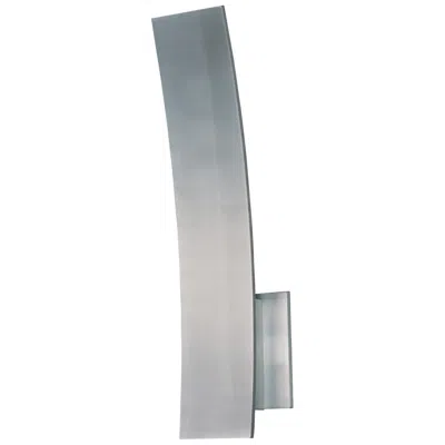 Et2 Alumilux 16" High Satin Aluminum Led Curved Sconce