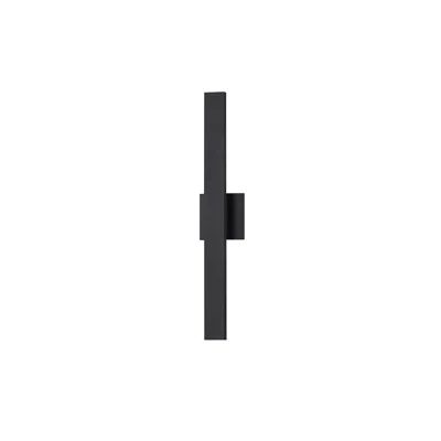 Et2 Alumilux: Line 5cct 24" Black Led Outdoor Wall Sconce