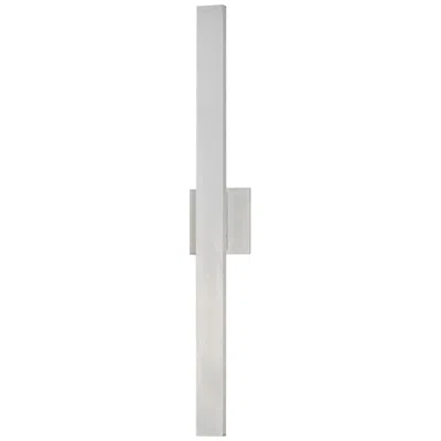 Et2 Alumilux: Line 5cct  30" Satin Aluminum Led Outdoor Wall Sconce In White