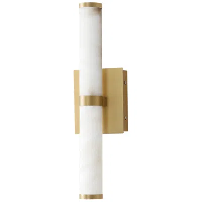 Et2 Aragon 17 1/4"h Gold And White 2-light Led Wall Sconce
