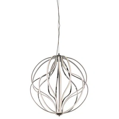 Et2 Aura 16 - Light Led Unique / Statement Globe Chandelier In Polished Chrome