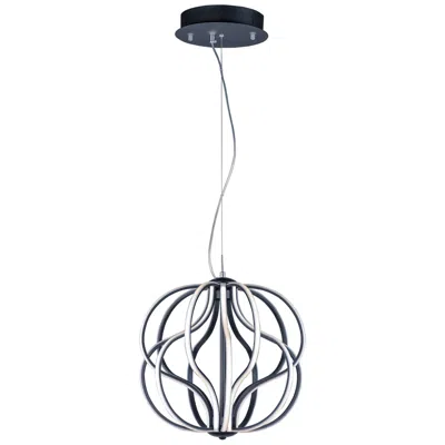 Et2 Aura 17" Wide Black Led Orb Pendant Light