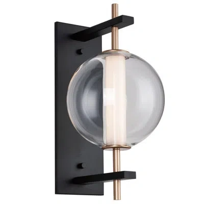 Et2 Axle-wall Sconce In Clear,transparent Glass;gold,black