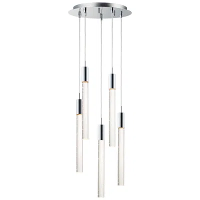 Et2 Big Fizz 13" Wide Chrome 5-light Led Multi Light Pendant