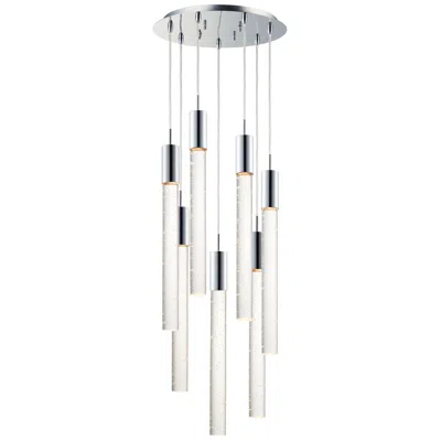 Et2 Big Fizz 16" Wide Chrome 7-light Led Multi Light Pendant