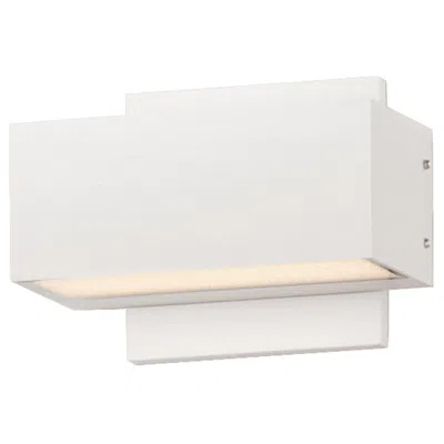 Et2 Blok 6 3/4" Wide White Led Outdoor Wall Sconce
