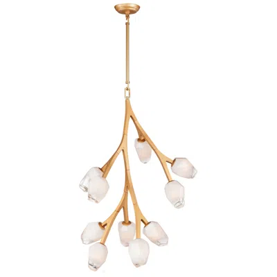 Et2 Blossom 24 3/4"w Natural-aged Brass 10-light Led Pendant