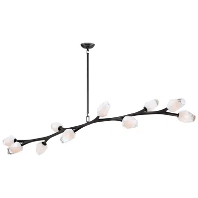 Et2 Blossom 70 1/2" Wide Black 10-light Led Linear Pendant