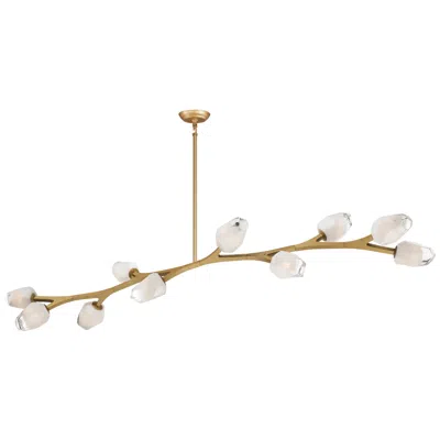 Et2 Blossom 70 1/2"w Natural Aged Brass Led Linear Pendant