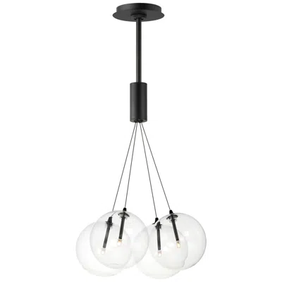 Et2 Burst 17" Clear/black 4-light Led Pendant