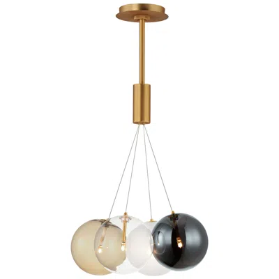 Et2 Burst 17" Wide Mixed/gold 4-light Led Pendant