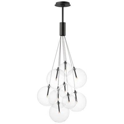 Et2 Burst 19 3/4" Clear And Black 9-light Led Pendant