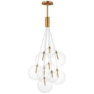 Et2 Burst 19 3/4" Wide Clear/gold 9-light Led Pendant