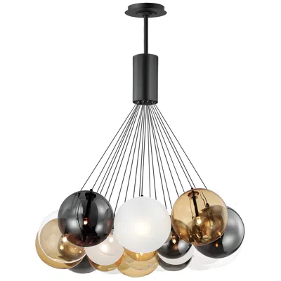 Et2 Burst 35 1/4" 20-light  Smoke Gold White Glass Modern Led Pendant