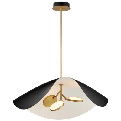 Et2 Carmen 32" Wide Black And Gold 3-light Led Pendant