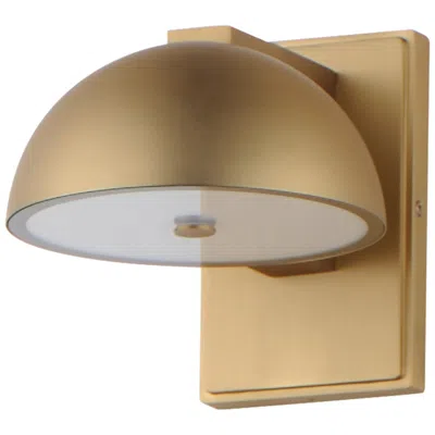 Et2 Cauldron 7" Led Outdoor Wall Sconce Gold