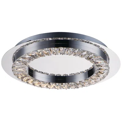 Et2 Charm 17" Wide Polished Chrome Ring Led Ceiling Light