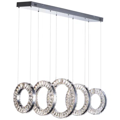 Et2 Charm 37 1/4" Wide Chrome Led Kitchen Island Light Pendant
