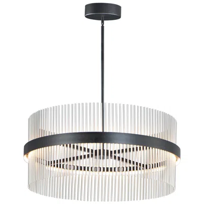 Et2 Chimes 5cct Select 36" Black / Satin Nickel Pendant