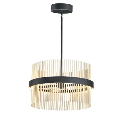 Et2 Chimes 5cct-single Pendant In Black,satin Brass