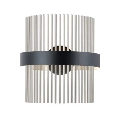 Et2 Chimes Wiz-wall Sconce In Black,satin Nickel