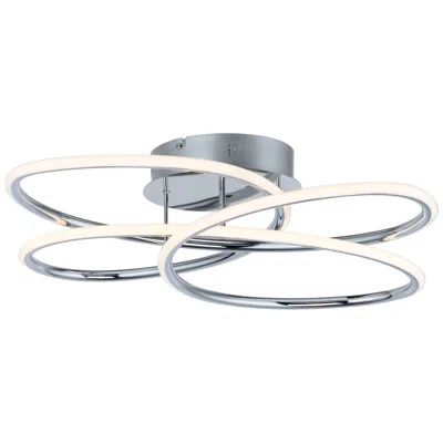 Et2 Coaster 20 1/4" Wide Polished Chrome Modern Ring Led Ceiling Light