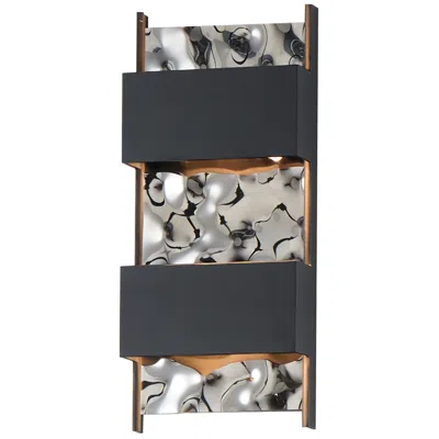 Et2 Coulee 14 31/2 High Black And Glass Modern Led Outdoor Wall Sconce