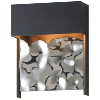 Et2 Coulee 7 3/4 High Black And Glass Modern Led Outdoor Wall Sconce
