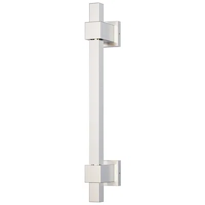 Et2 Cubist 18" Satin Nickel Square Wall Sconce In White