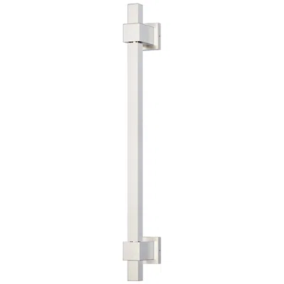 Et2 Cubist 24" Satin Nickel Square Wall Sconce In White