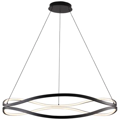 Et2 Curvo 38 3/4" Wide Black Led Double Ring Chandelier