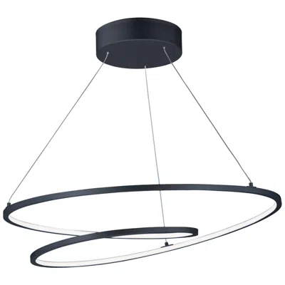 Et2 Cycle 24 1/2" Wide Black Led Geometric Ring Pendant Light