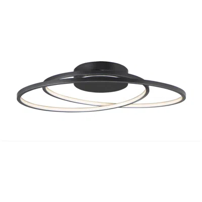 Et2 Cycle 24" Wide Black Finish Modern Led Flush Mount Ceiling Light