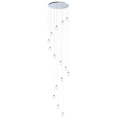Et2 Dewdrop 15-light Led Pendant Polished Chrome