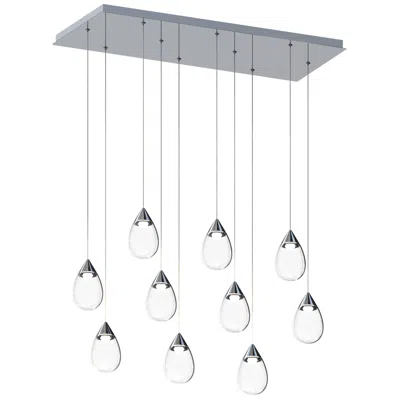 Et2 Dewdrop 30 1/2"w Polished Chrome 10-light Led Linear Pendant
