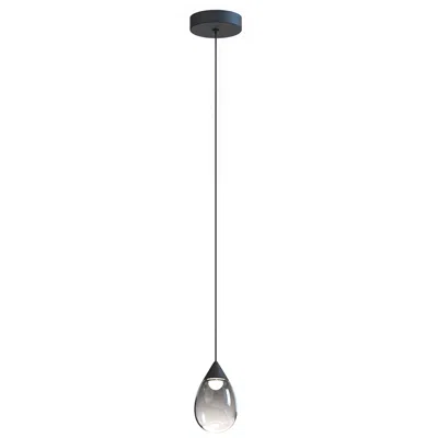 Et2 Dewdrop 4" Wide Matte Black Led Mini Pendant