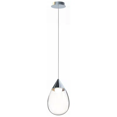 Et2 Dewdrop 7 3/4" Wide Large Led Polished Chrome Mini-pendant