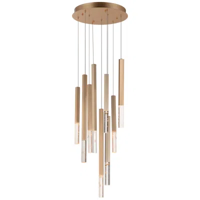 Et2 Diaphane 22 1/4" Multi-light Modern Gold And Crystal Led Pendant