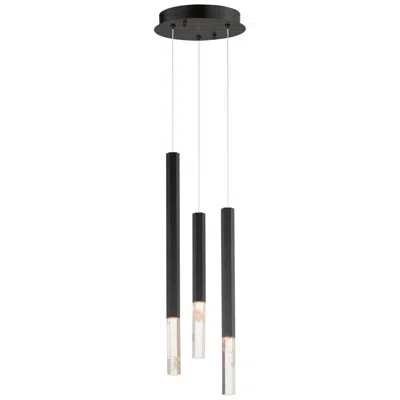 Et2 Diaphane Led 3-light Pendant In Black