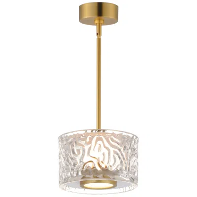 Et2 Elysian 5 1/2" Wide Natural Aged Brass 1-light Led Pendant