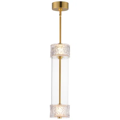 Et2 Elysian 5 1/2" Wide Natural Aged Brass 2-light Led Pendant