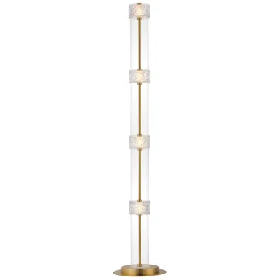 Et2 Elysian Natural Aged Brass Led Column Floor Lamp
