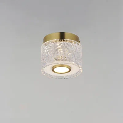 Et2 Elysian-flush Mount In Natural Aged Brass