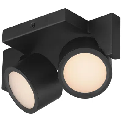 Et2 Embrace 8" Black 2-light Led Flush