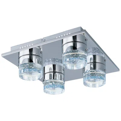 Et2 Fizz Iv 4-light Led Flush Mount In Blue