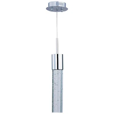 Et2 Fizz Iv 6" Wide Chrome And Bubble Glass Led Mini Pendant