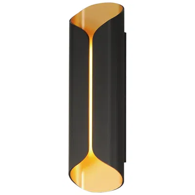 Et2 Folio 20" High Black And Gold Led Outdoor Wall Light
