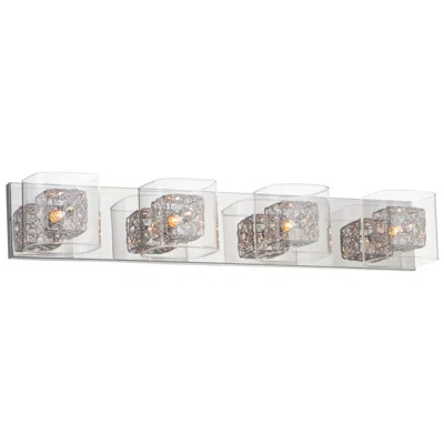 Et2 Gem 4-light Bath Vanity With Pc Shade In Transparent