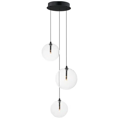 Et2 Global 11 1/2" Wide Black Led Multi-light Pendant
